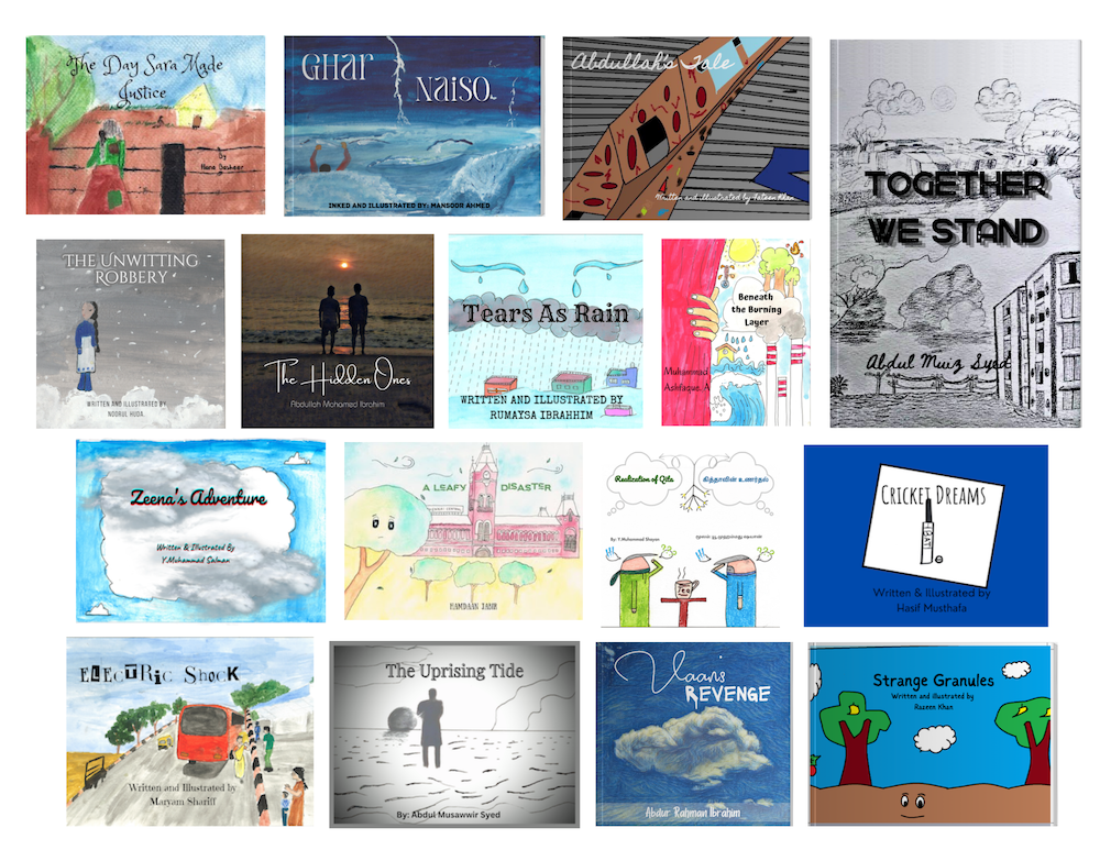 Collage of Earth Authors for Climate Change book covers