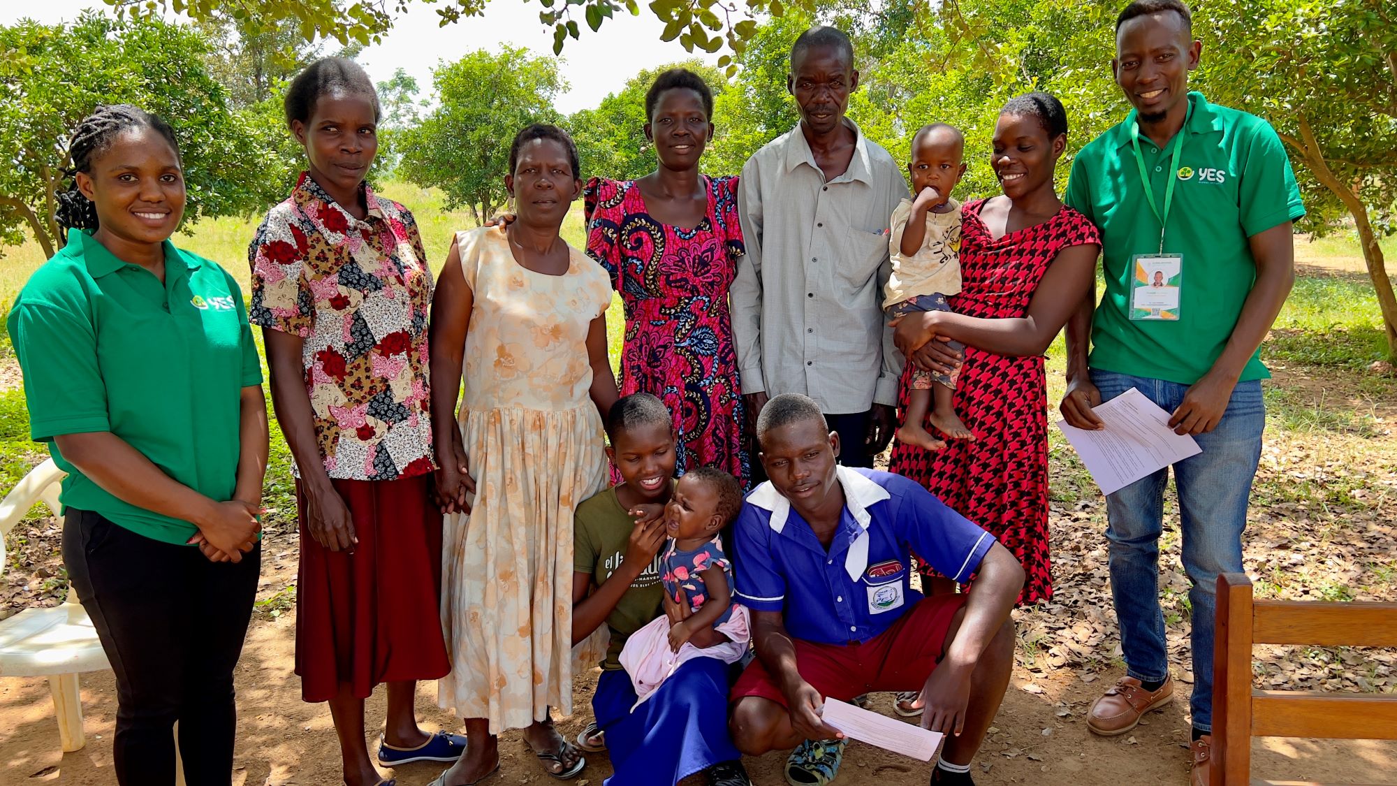 CEE Change Fellow Richard Tusabe and partner from YES Global Initiative meet with the Dakabela Primary School in Soroti District 