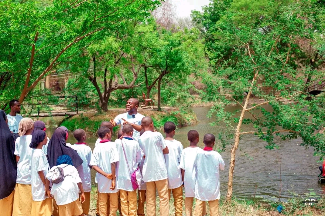 Learners at an outdoor Earthstorytelling session.