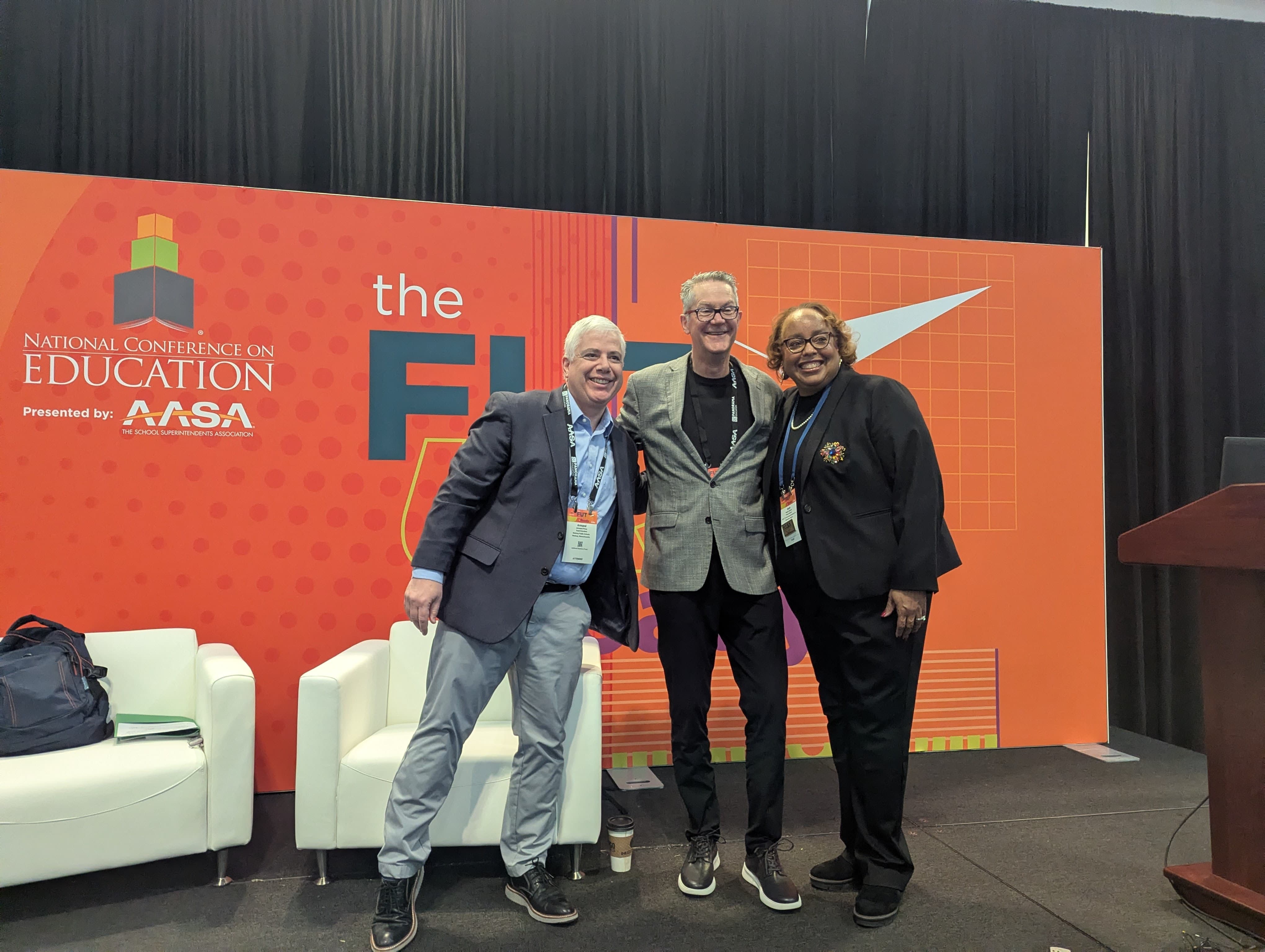 Knowledge Exchange Theater Thought Leaders Session with Dr. Armand Pires of Medway Public Schools, MA, and Dr. John Skretta of Lincoln Public Schools, NE.