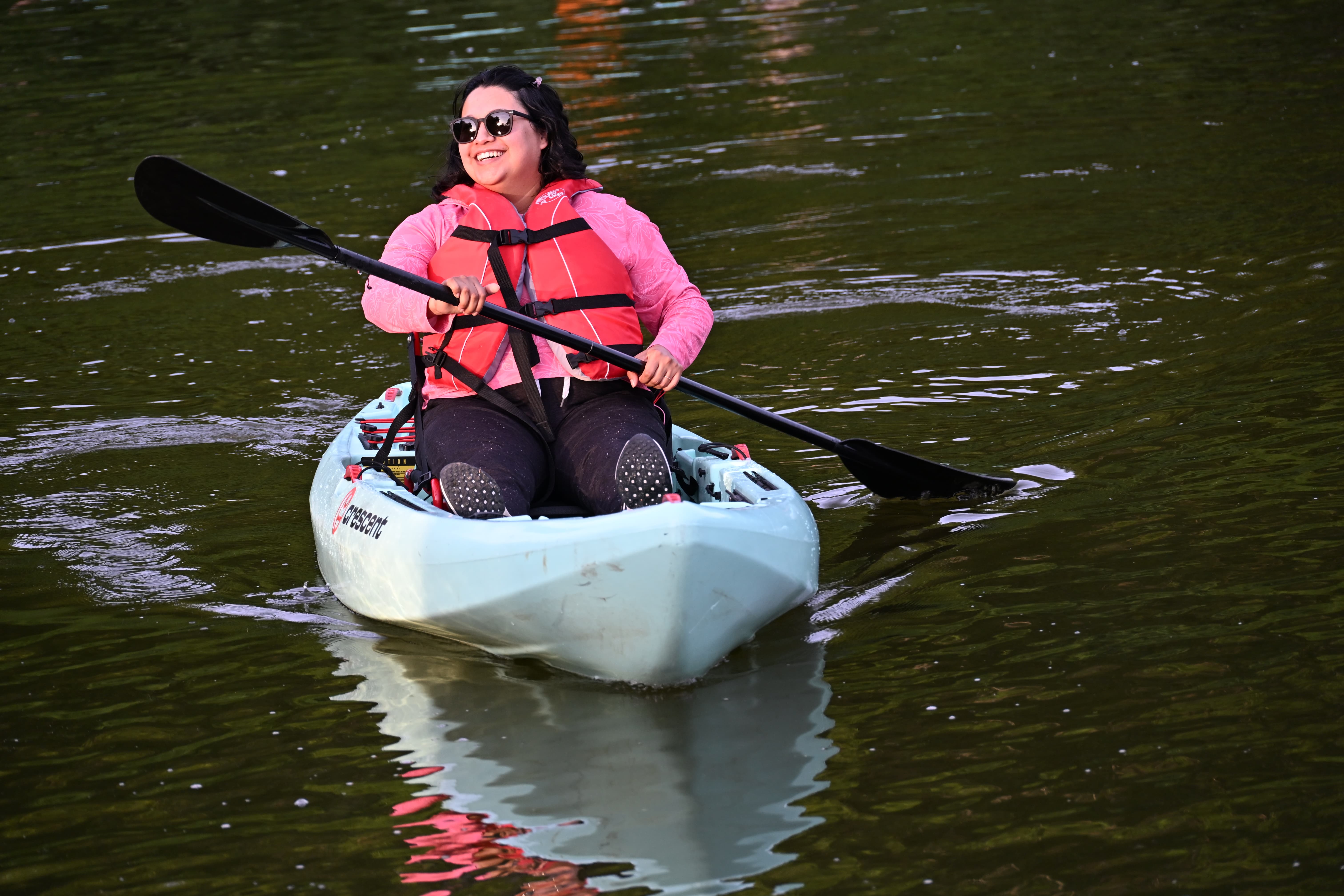 Lady in a kayak
