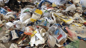 Recycling contamination at Logan City landfill.