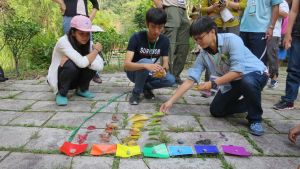 Students participating in a workshop as part of the Green Living Carnival exhibition to celebrate Taiwan's 10th Anniversary of their Environmental Education Act, Taipei Taiwan, 2021.