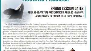 TWM's Hybrid Spring Marine Naturalist Training Program 