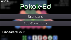Screenshot of game title that reads, "Pokok-Ed"