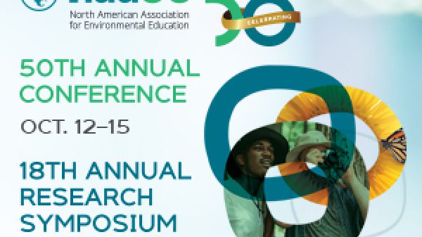 #NAAEE2021 50th Annual Conference Oct 12-15, Research Symposium Oct 7-8, Power of Connection, rings with flower and people images