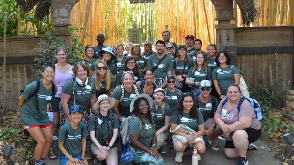 A group of teachers visiting Tiger Trail at the Teacher Workshops in Conservation Science