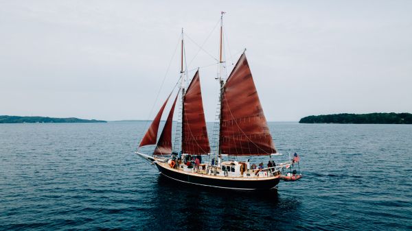 Inland Seas Tall Ship Schooner Inland Seas Tall Ship Schooner sailing on Suttons Bay on Lake Michigan