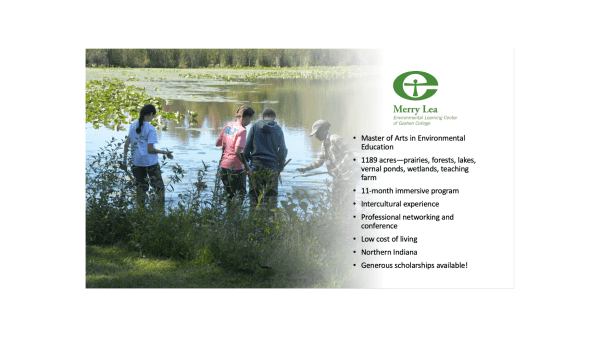 Master of Arts in Environmental Education—11-month immersive program! Humans Pond Dipping and MAEE program description—see text of post for program info
