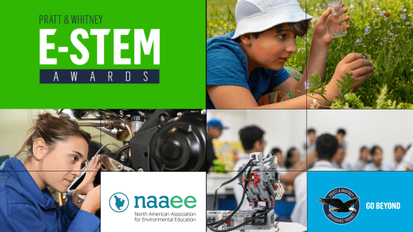 Youth of various ages are shown participating in science, technology, engineering, and math principles. 