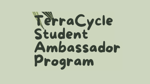 Flyer for the TerraCycle Student Ambassador Program with examples of speakers and programs involved