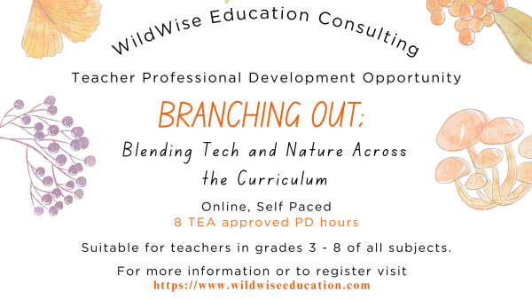 Branching Out; Blending Tech and Nature Across the Curriclum Section B Flier for Branching Out; Blending Tech and Nature Across the Curriclum