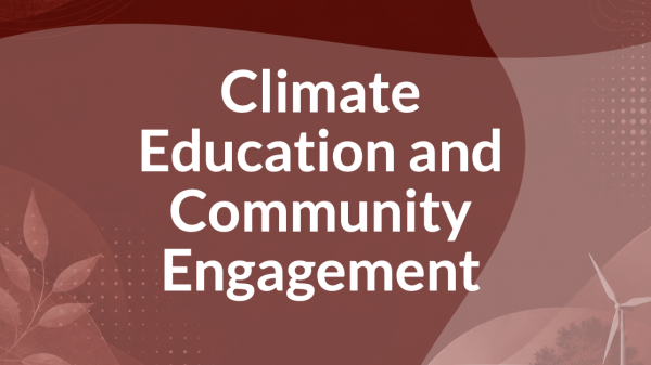 Text "Climate Education and Community Engagement"