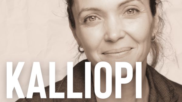 Toned image of a smiling woman with hair pulled back Her image is in the background behind her name.