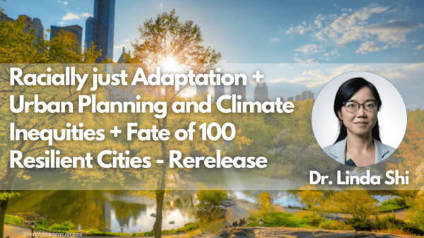 Photograph of a city park in autumn on a sunny day with a light transparent overlay with white text that is the title of this post