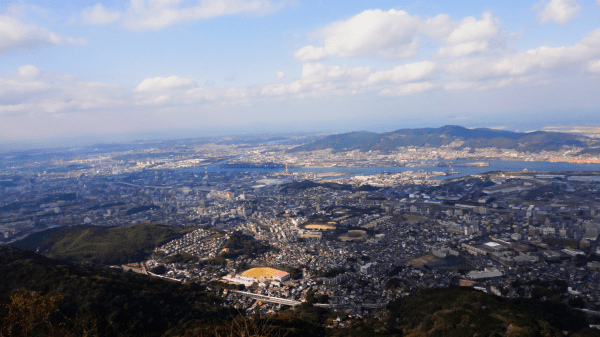Panorama of Kitakyushu, Japan.