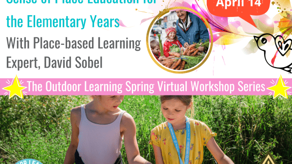 Bottom half of the graphic is a photo of two young girls holding a map. Top half of the graphic shows text included in the post.