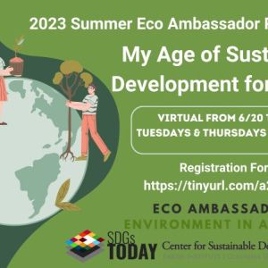Promotional Poster for the 2023 Summer Program for Eco Ambassadors