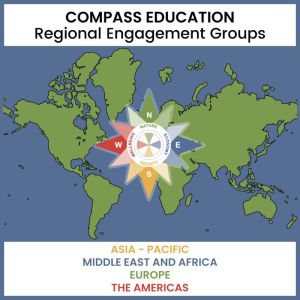 World Map showing the regions
