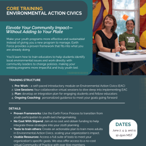 Flyer describing full details of the cohort course; same info as written description