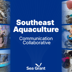 A screenshot of the SACC homepage showing a variety of images of aquaculture in the U.S. Southeast Region.