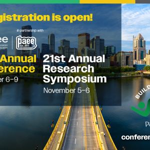 Photo of Pittsburgh skyline with text that says, "Registration is open!"