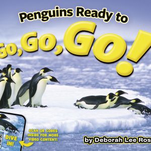 Emperor penguins diving off sea ice into the polar ocean