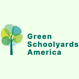 Logo for Green Schoolyards America with tree