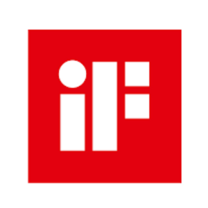 A banner of the IF Design Logo on a red background