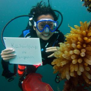 Samantha Cheng (WWF) scuba diving