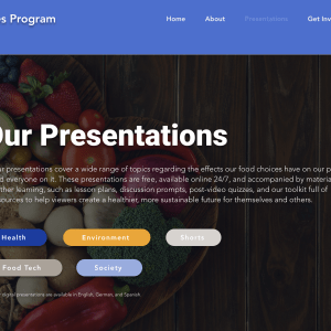 Screenshot of the presentations page of the Educated Choices Program's website