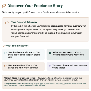 Welcome page featuring a title across the top and an overview of of the tool.