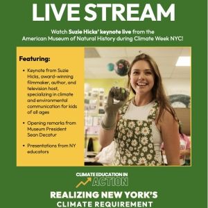 LIVESTREAM Climate Education in Action at Climate Week NYC promotional graphic