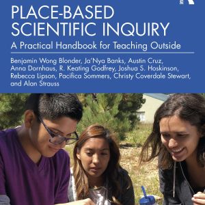 Cover image for book showing three students working with soil