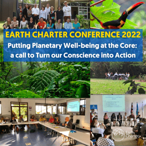 A 2 x 3 grid of photos of people working together outdoors