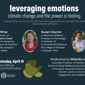 Image displays white text on a dark background with the title and decription of webinar, as well as photos of the 3 presenters and moderator.  