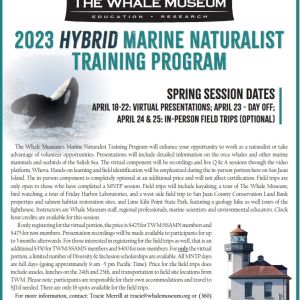 TWM's Hybrid Spring Marine Naturalist Training Program 