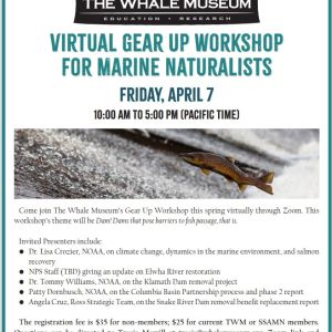 Flyer with a photo of a small orange-brown fish and text that is inlcuded in the body of this post