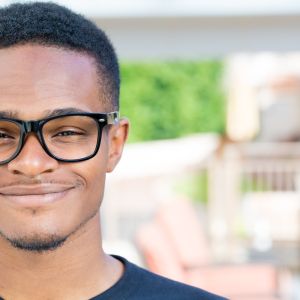 smiling high school student