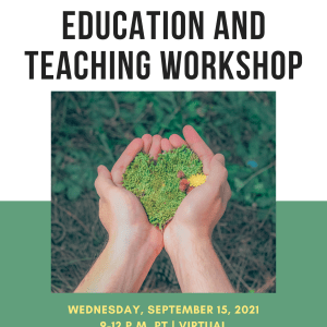 National EJ Education and Teaching Workshop. Hands holding moss.