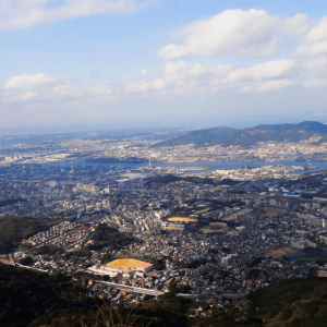 Panorama of Kitakyushu, Japan.