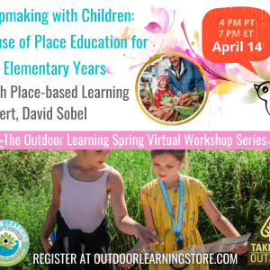 Bottom half of the graphic is a photo of two young girls holding a map. Top half of the graphic shows text included in the post.