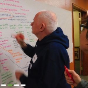 Person doing ripple effects mapping