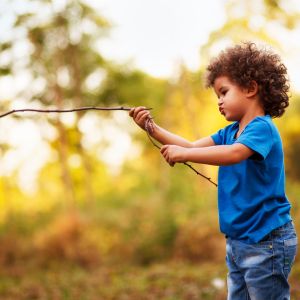 Child playing outside