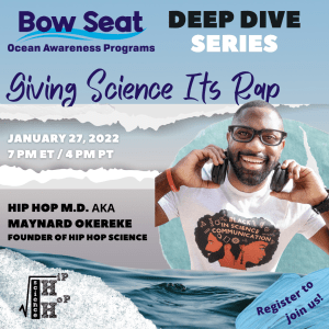 Colorful graphic collage of water, textured paint, and a smiling person.