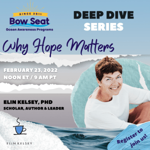 Colorful graphic collage of water, a person, and text that displays information in the body of this post.