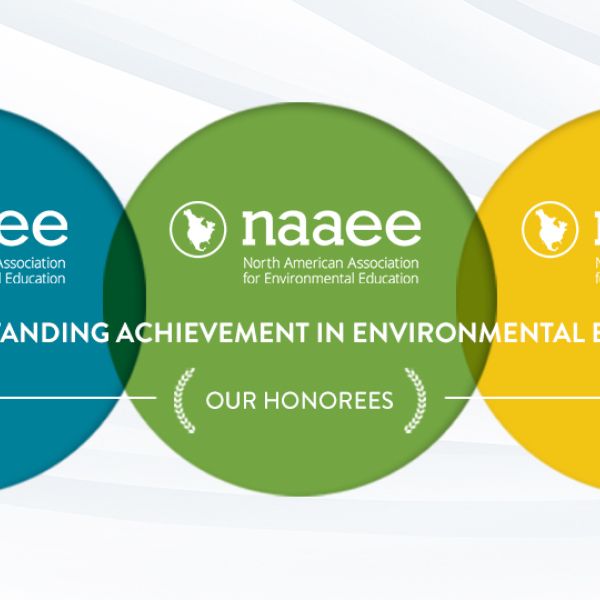 Three circles signifying awards