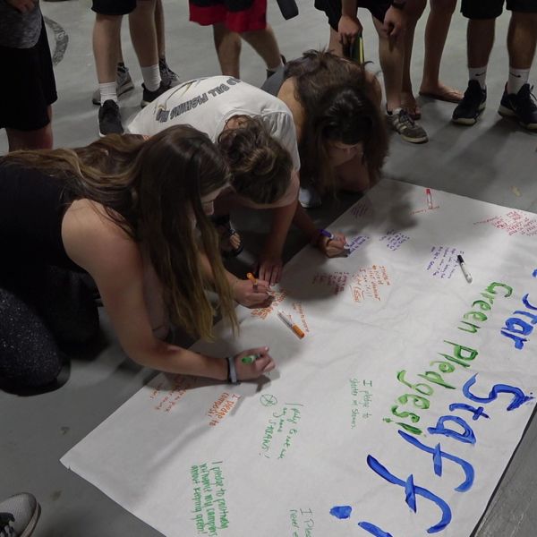 students involved in activity