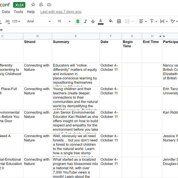 Early Childhood Sessions