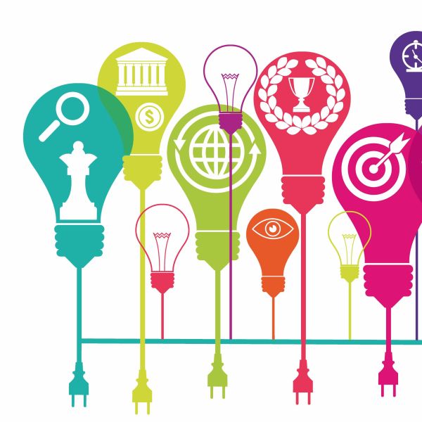 Light bulb of ideas